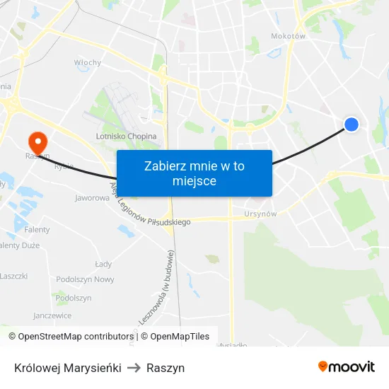 Królowej Marysieńki to Raszyn map
