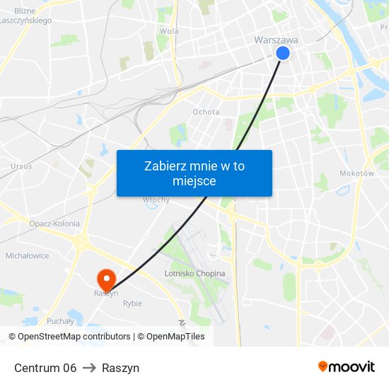 Centrum 06 to Raszyn map