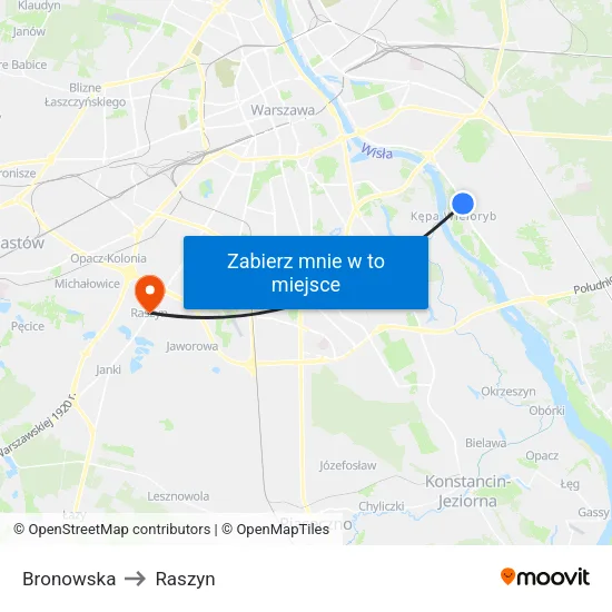 Bronowska to Raszyn map