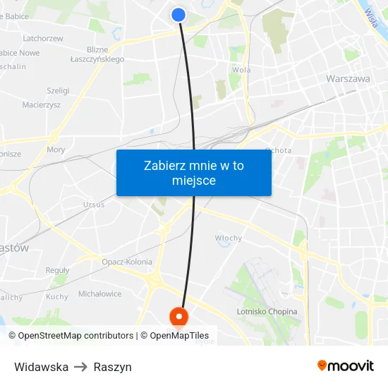 Widawska to Raszyn map