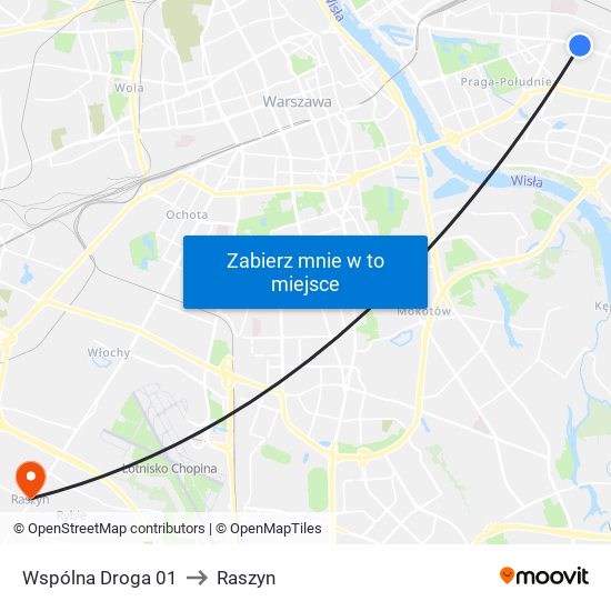 Wspólna Droga 01 to Raszyn map