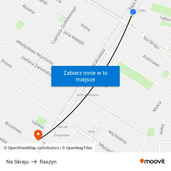 Na Skraju to Raszyn map