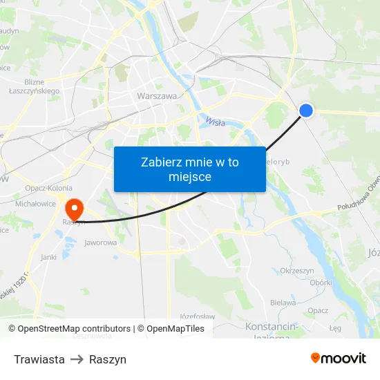 Trawiasta to Raszyn map