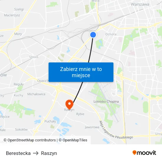Berestecka to Raszyn map