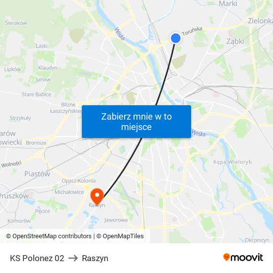 KS Polonez 02 to Raszyn map