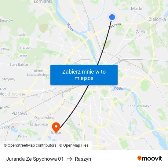 Juranda Ze Spychowa 01 to Raszyn map