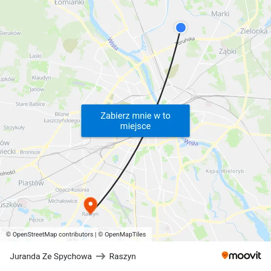 Juranda Ze Spychowa to Raszyn map