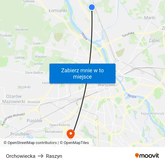 Orchowiecka to Raszyn map