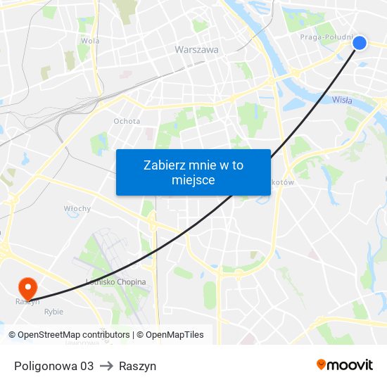 Poligonowa 03 to Raszyn map