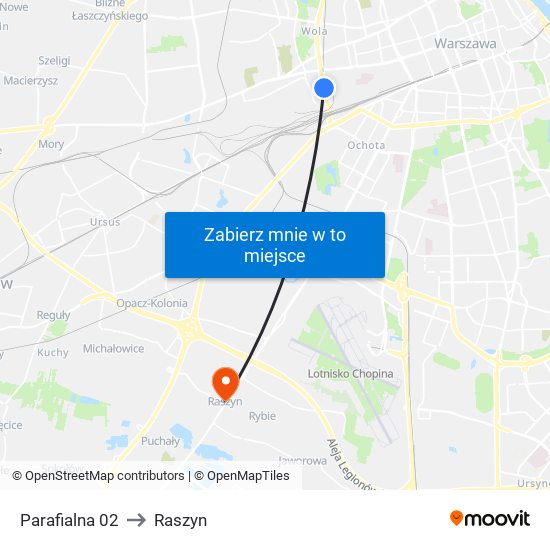 Parafialna 02 to Raszyn map