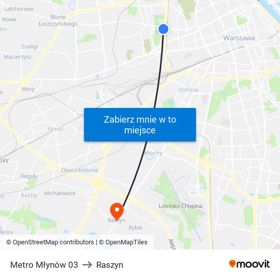 Metro Młynów 03 to Raszyn map