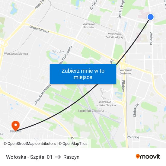 Wołoska - Szpital 01 to Raszyn map