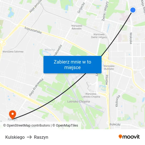 Kulskiego to Raszyn map