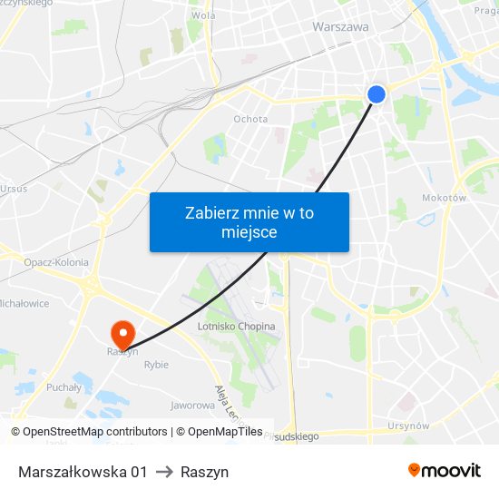 Marszałkowska 01 to Raszyn map