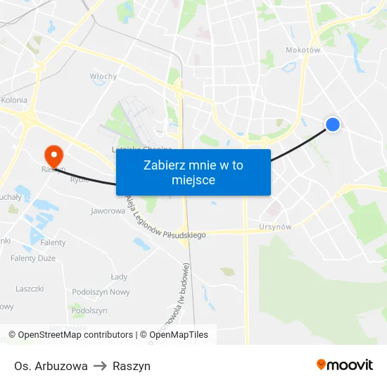 Os. Arbuzowa to Raszyn map
