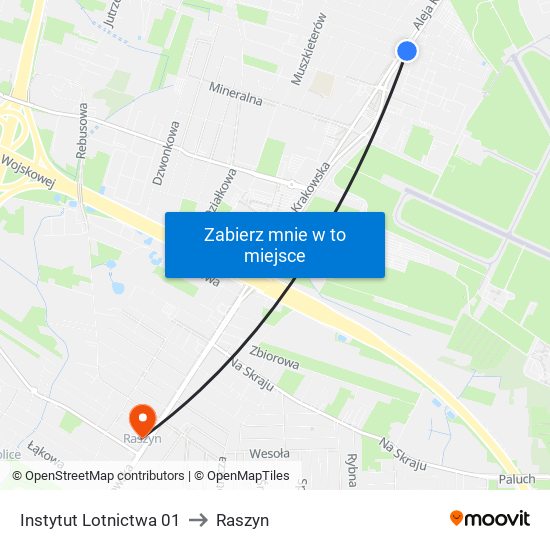 Instytut Lotnictwa 01 to Raszyn map