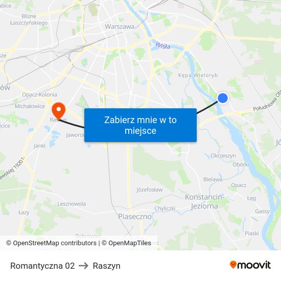 Romantyczna to Raszyn map