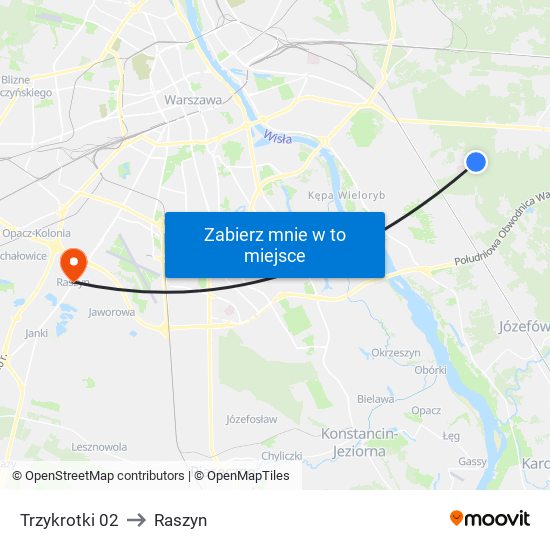 Trzykrotki 02 to Raszyn map