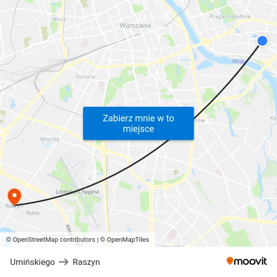 Umińskiego to Raszyn map