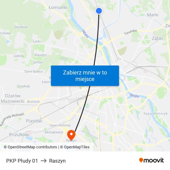 PKP Płudy 01 to Raszyn map