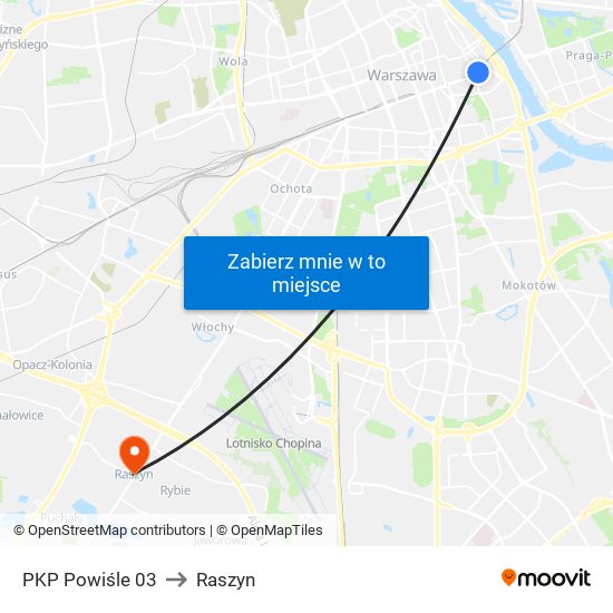 PKP Powiśle 03 to Raszyn map