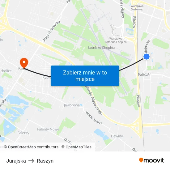 Jurajska to Raszyn map