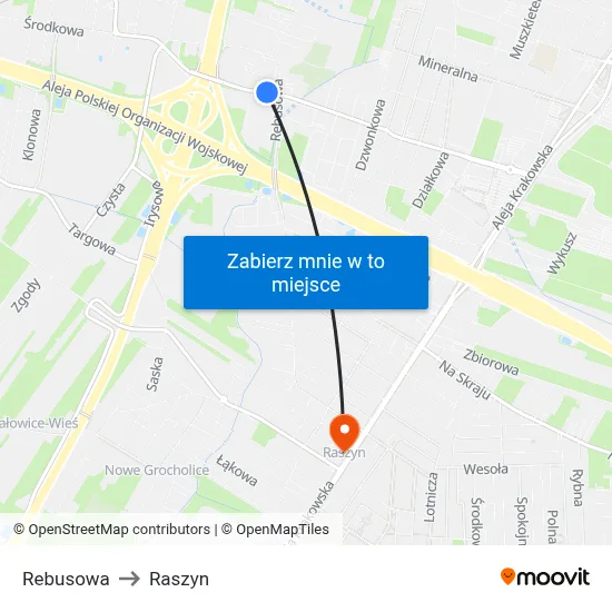 Rebusowa to Raszyn map