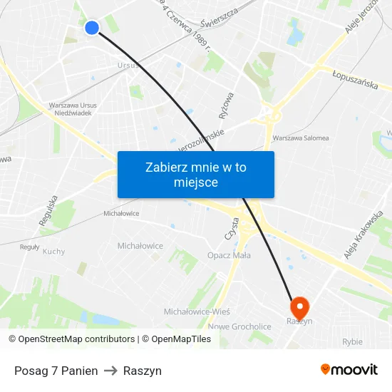 Posag 7 Panien to Raszyn map