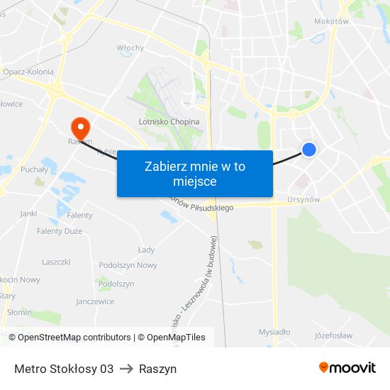 Metro Stokłosy 03 to Raszyn map