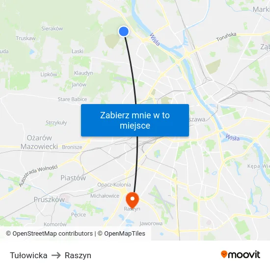 Tułowicka to Raszyn map