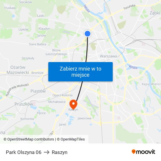 Park Olszyna 06 to Raszyn map