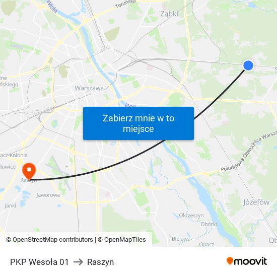 PKP Wesoła to Raszyn map