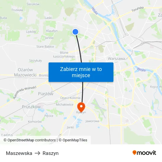 Maszewska to Raszyn map