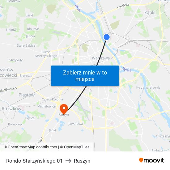 Rondo Starzyńskiego 01 to Raszyn map