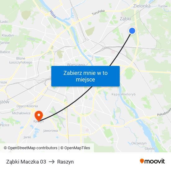 Ząbki Maczka 03 to Raszyn map