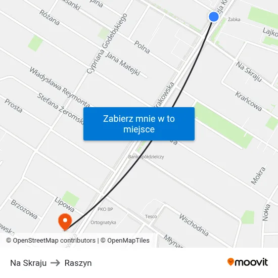 Na Skraju to Raszyn map