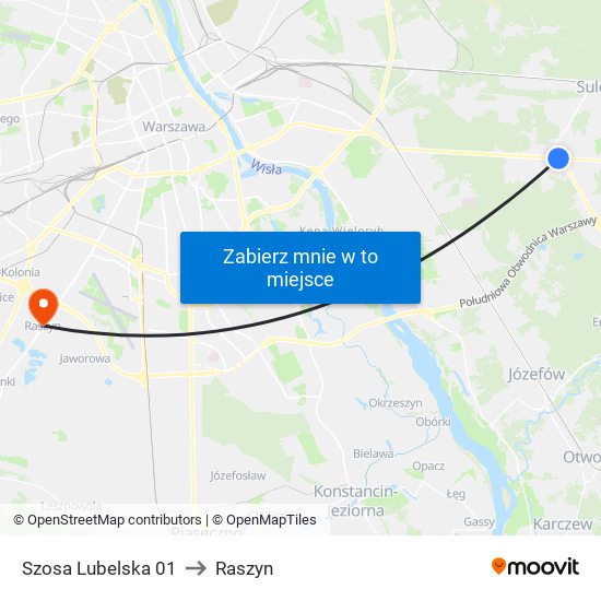 Szosa Lubelska 01 to Raszyn map