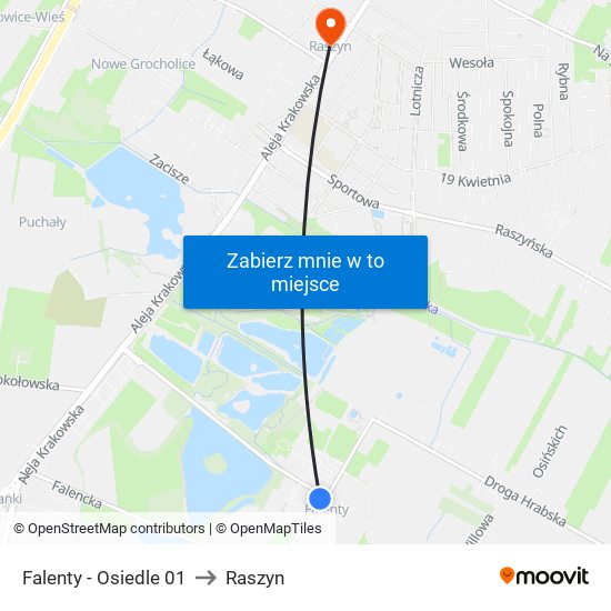 Falenty - Osiedle 01 to Raszyn map