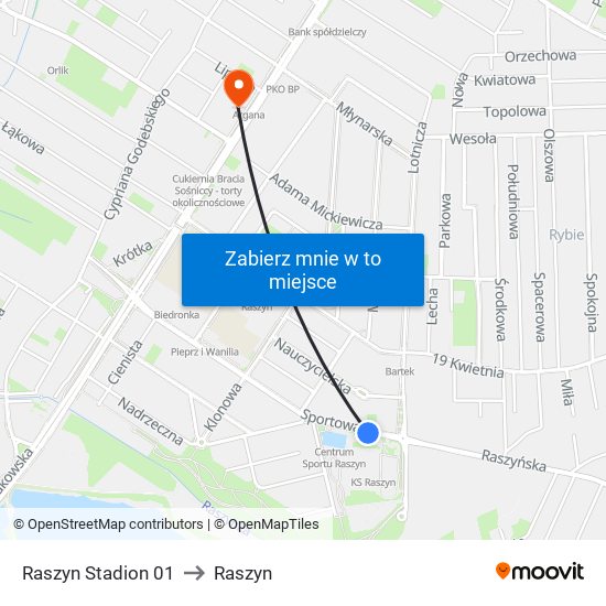 Raszyn Stadion 01 to Raszyn map