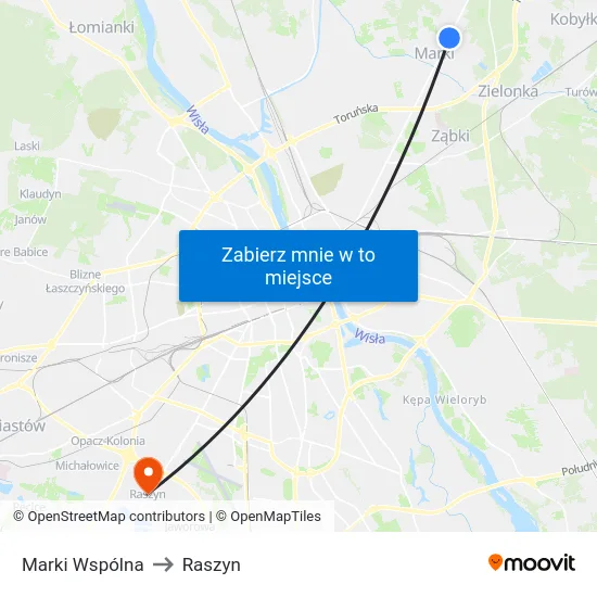 Marki Wspólna to Raszyn map