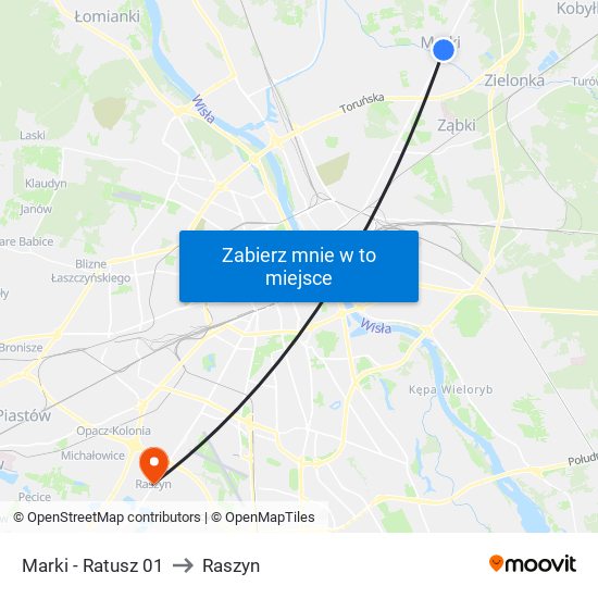 Marki - Ratusz 01 to Raszyn map