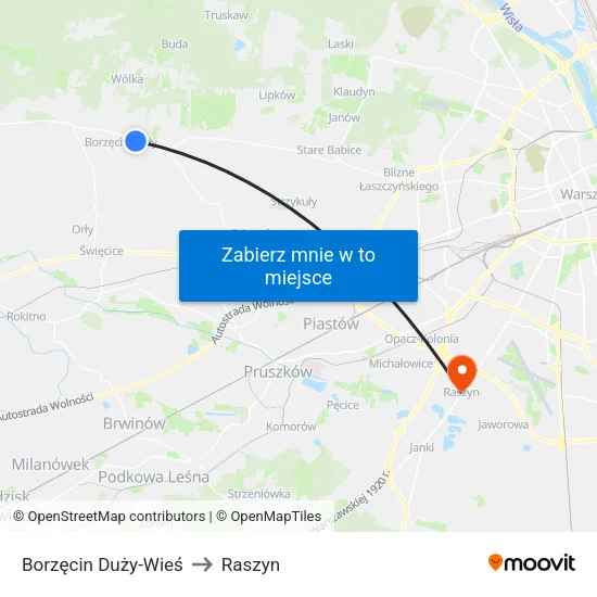 Borzęcin Duży - Wieś to Raszyn map