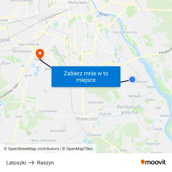 Latoszki to Raszyn map