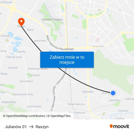 Julianów 01 to Raszyn map