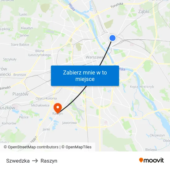 Szwedzka to Raszyn map