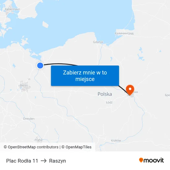 Plac Rodła 11 to Raszyn map