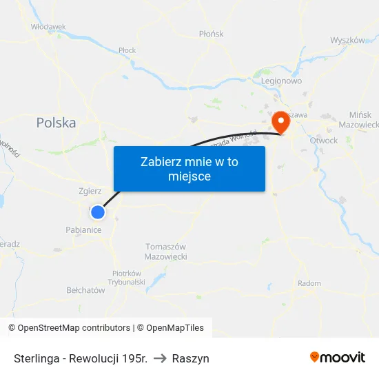 Sterlinga - Rewolucji 195r. to Raszyn map