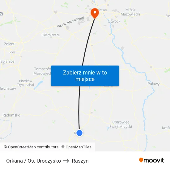 Orkana / Os. Uroczysko to Raszyn map