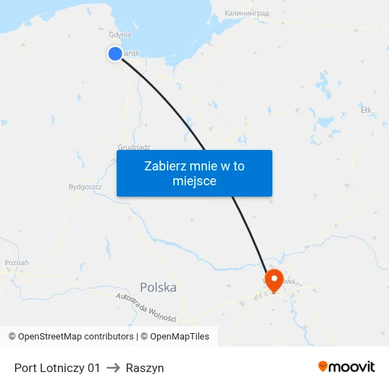 Port Lotniczy 01 to Raszyn map