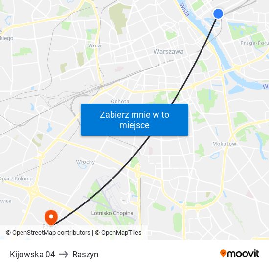 Kijowska 04 to Raszyn map